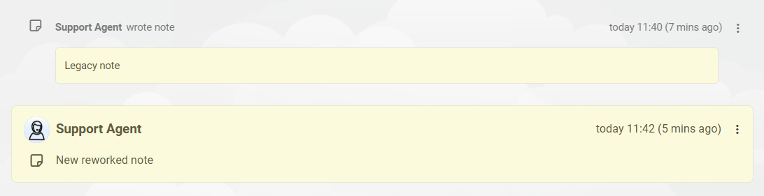 LiveAgent ärendeanteckningsgränssnitt