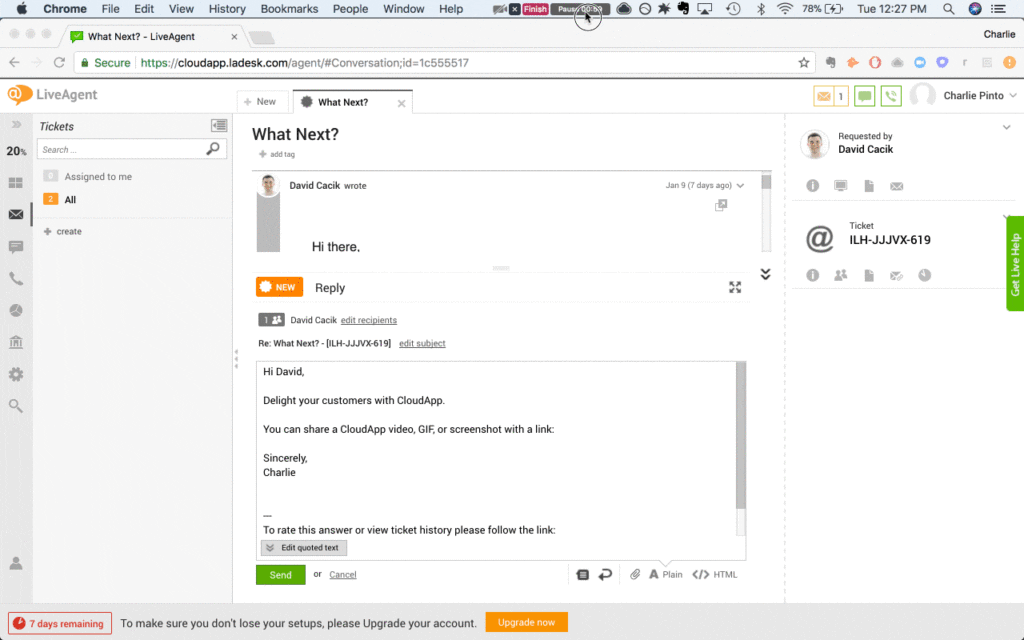 CloudApp dra och släpp-integration