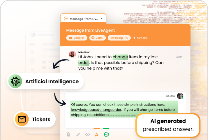 LiveAgent AI Answer Composer-funktion