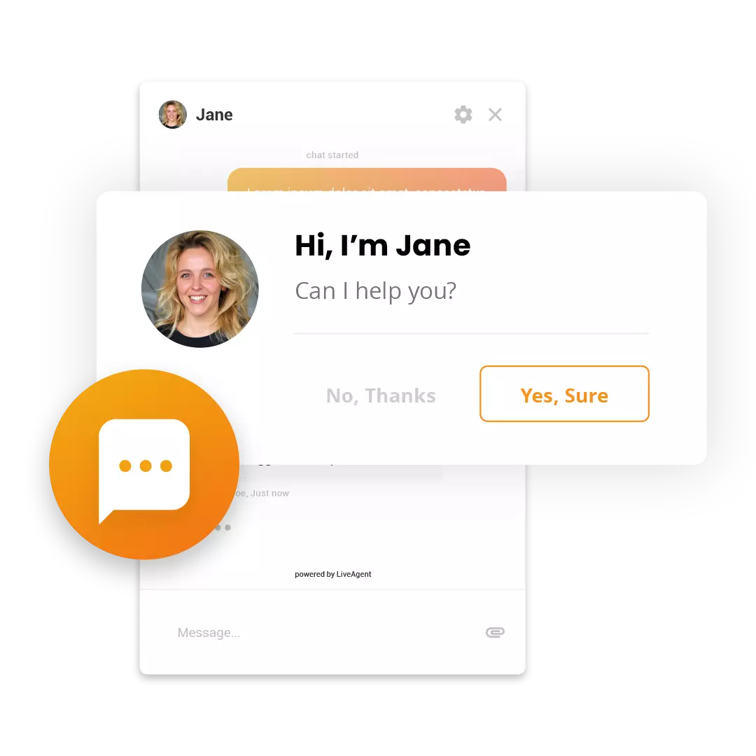 LiveAgent proaktiv chattinbjudan