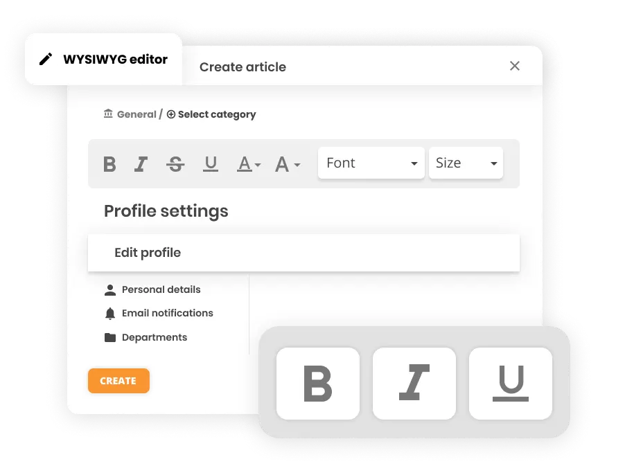WYSIWYG-redigerare i Helpdesk-programvara - LiveAgent
