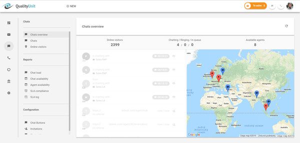 LiveAgent chattöversikt demografi