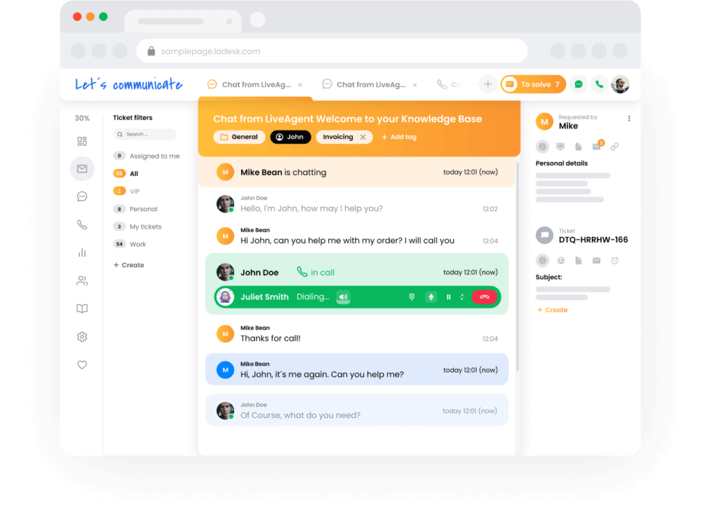 LiveAgents ticketingsystem - supportteamvy