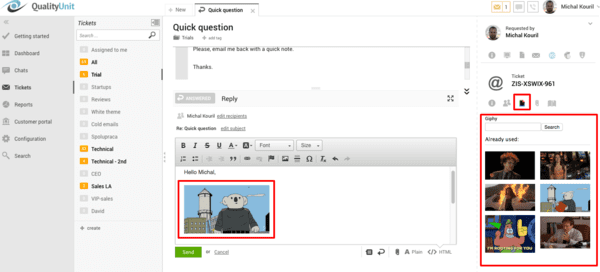 GIF-bilder i ärenden