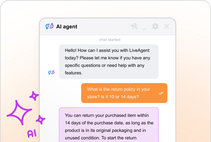 LiveAgent AI Chatbot-funktion