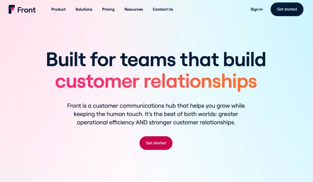 Front ticketsystem programvara hemsida