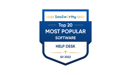 Most Popular Helpdesk Software Q1 2022