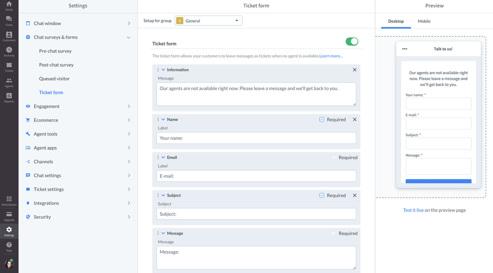 LiveChat omnichannel management
