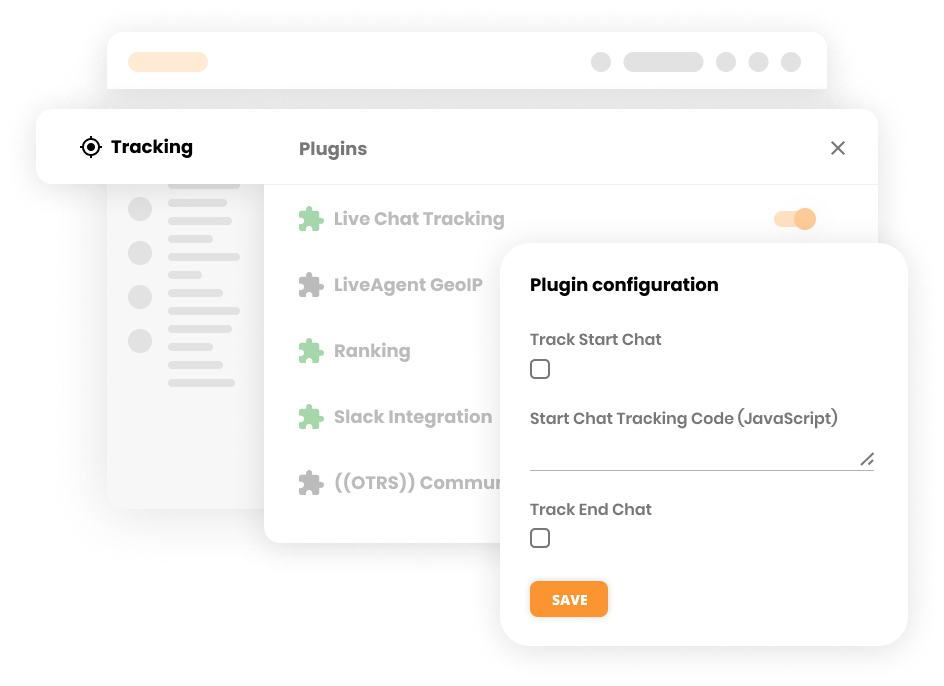 LiveAgent's chat embedded tracking feature