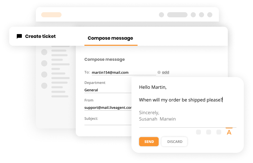 Skapa en ticket i Helpdesk-programvara - LiveAgent