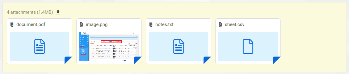 Den förnyade designen av ärendebilagor i LiveAgent