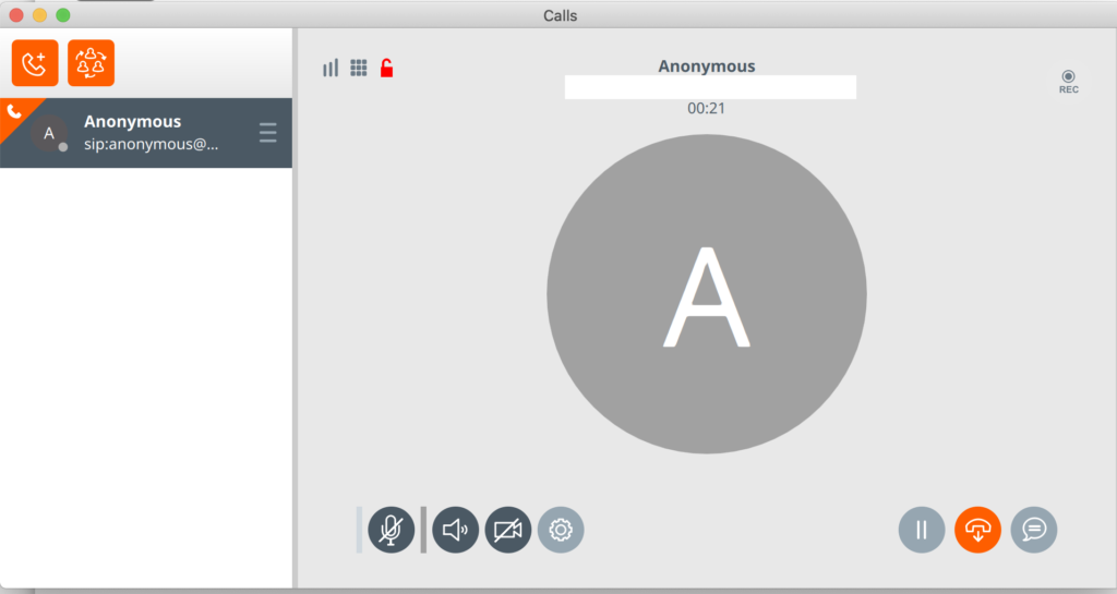 Linphone softphone messaging