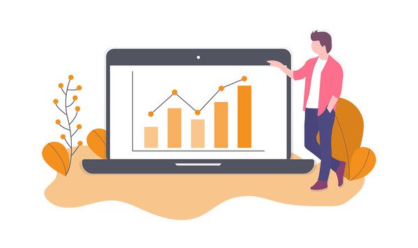 Illustration av rapport över kundkontaktpunkter