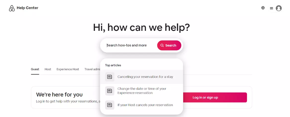 Airbnb artikelrekommendationer