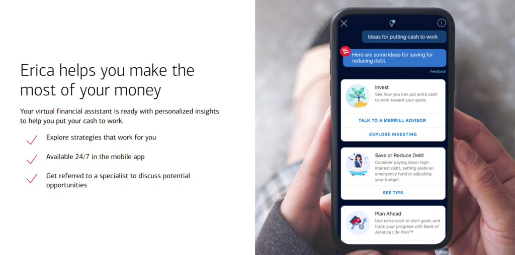 Erica-virtual assistant of the Bank of America.