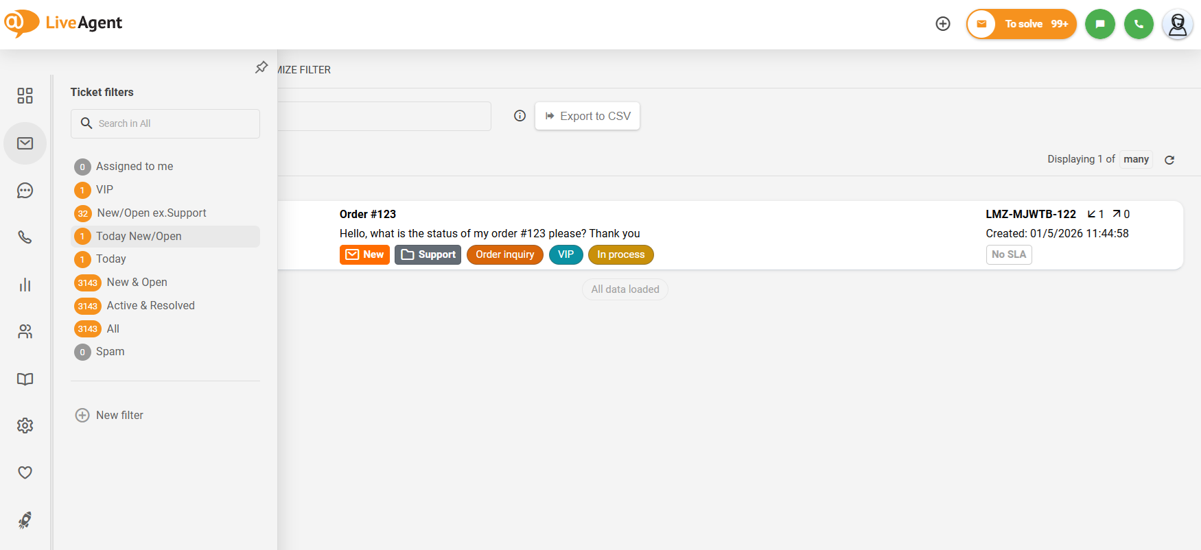 Alternativet att fälla ihop den vänstra undermenyn