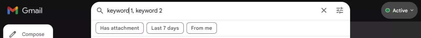 Search bar in Gmail