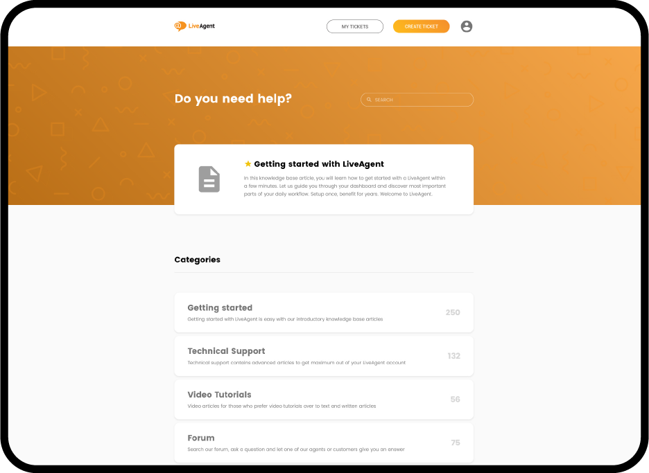 LiveAgents interna kunskapsbas för agentstöd