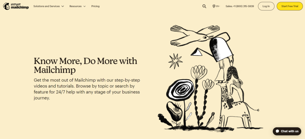 Mailchimps kunskapsbasplattform