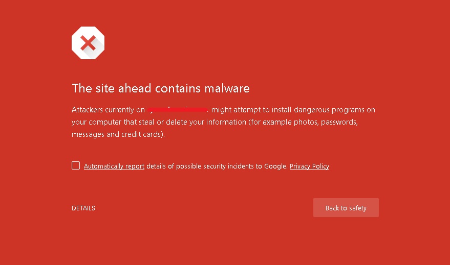 Malware warning