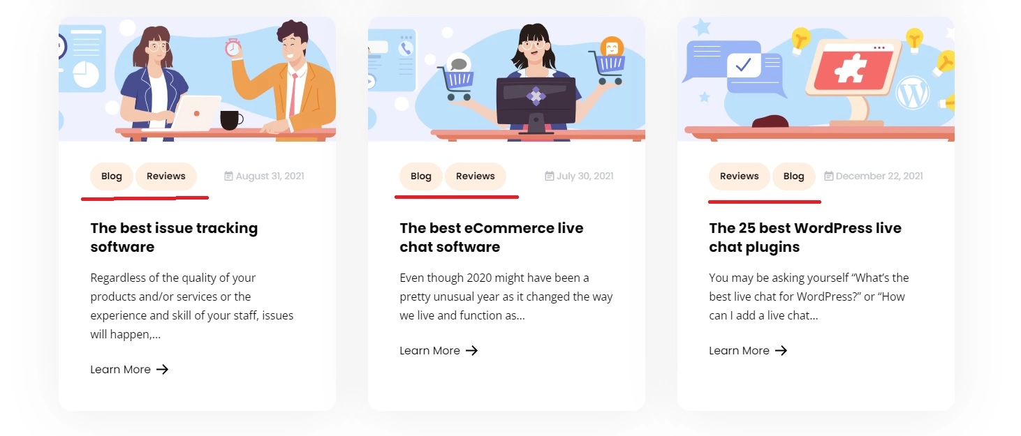 Exempel på bloggtaggar