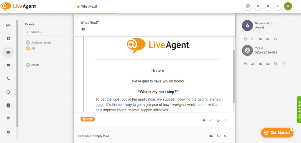 LiveAgent onboarding