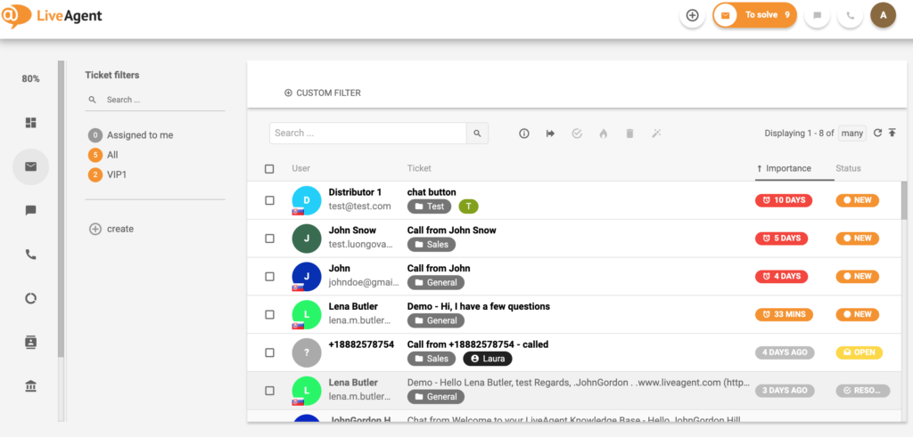 Arbeta på distans eller på plats med LiveAgent