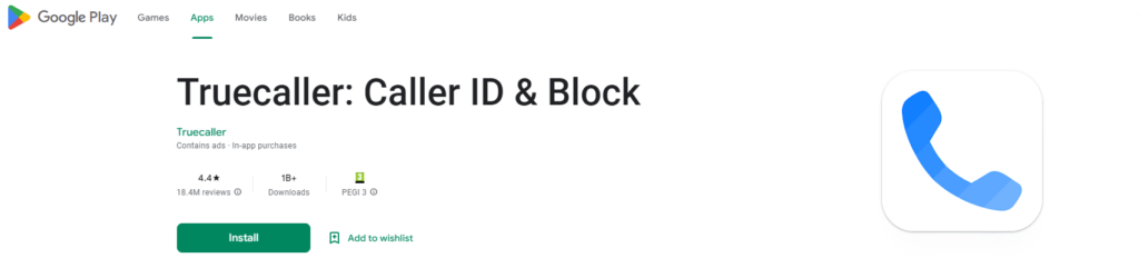 Truecaller: Caller ID & Block Google Play webbplats