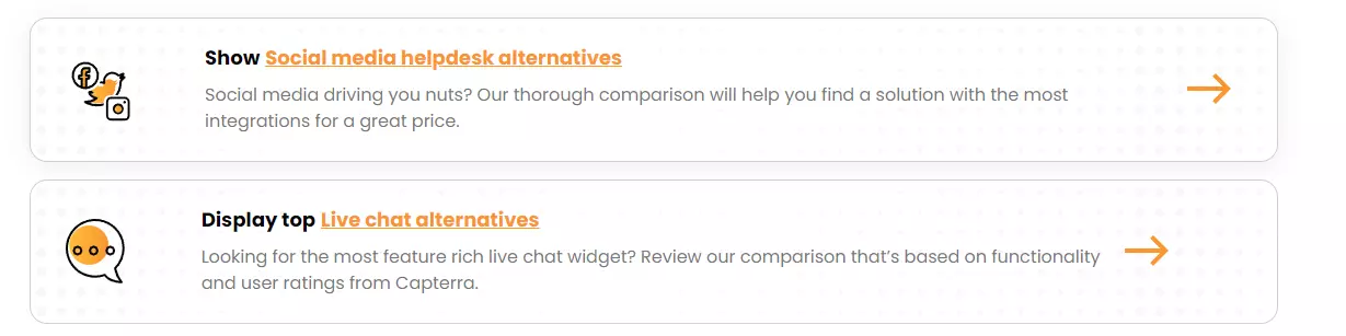 LiveAgent-alternativ: Call To Action-knappar