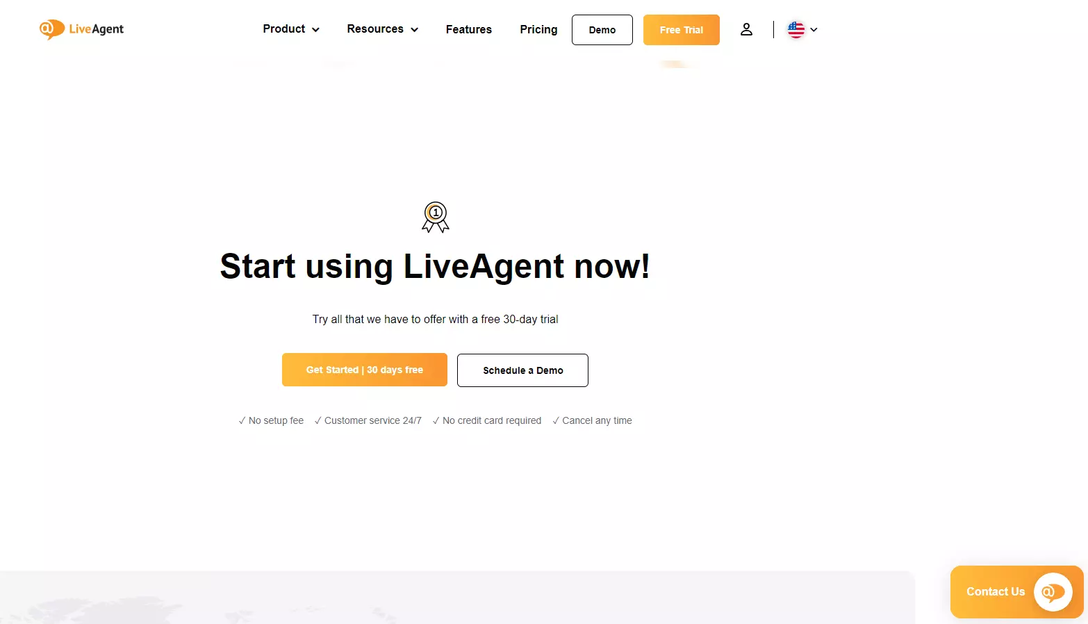 LiveAgent CTA och livechatt-knapp