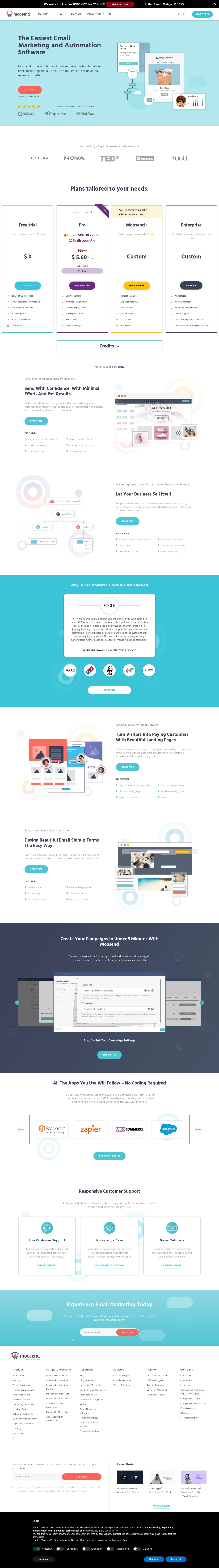 Moosend Helpdesk Kontakter