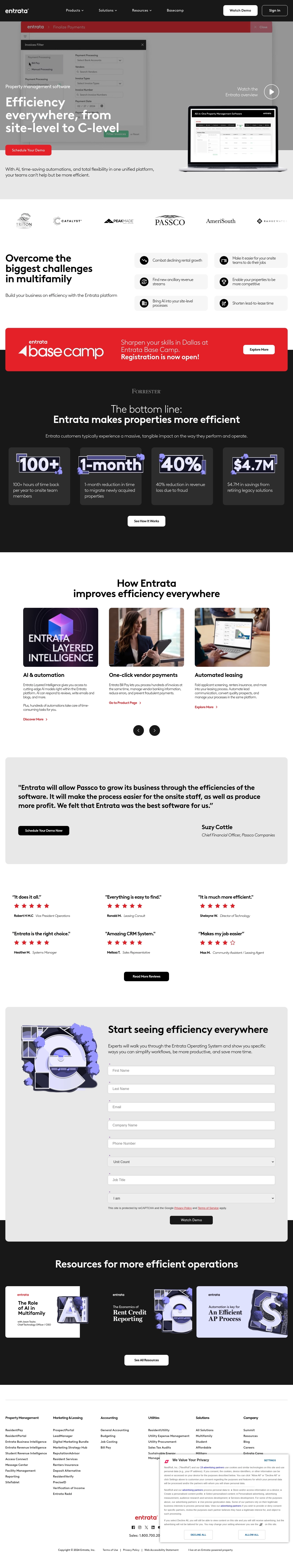 Entrata Help Desk-kontakter