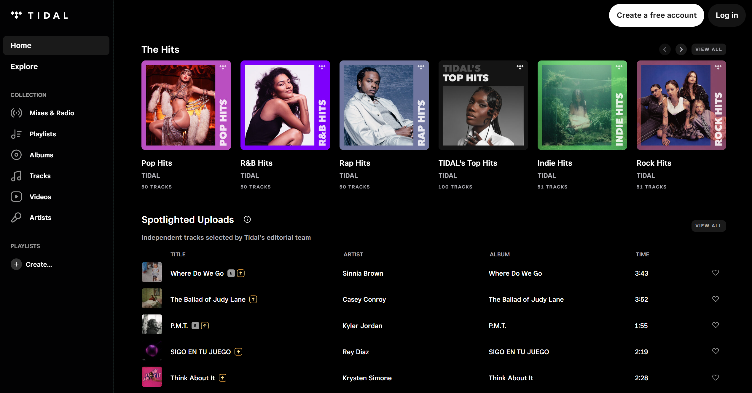 TIDAL Helpdesk-kontakter