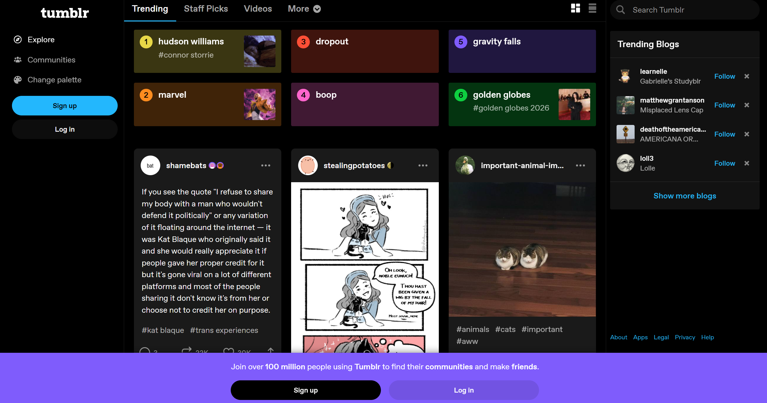 Tumblr Help Desk kontakter