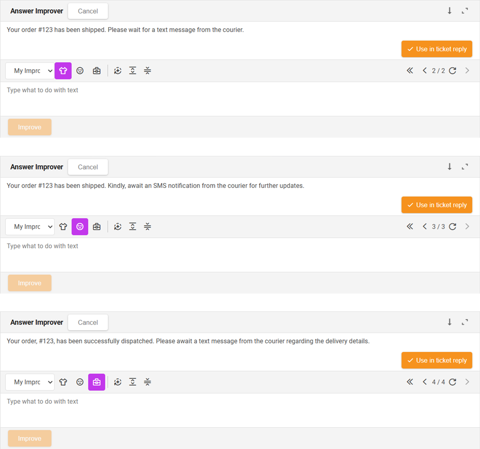 Svarförbättrare lägen