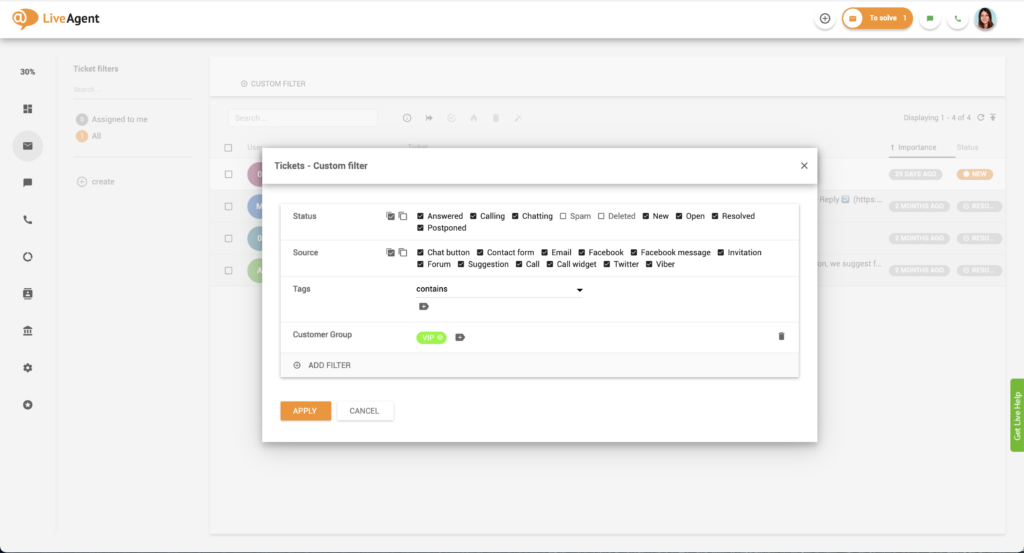 Filtrering av kontaktgrupper