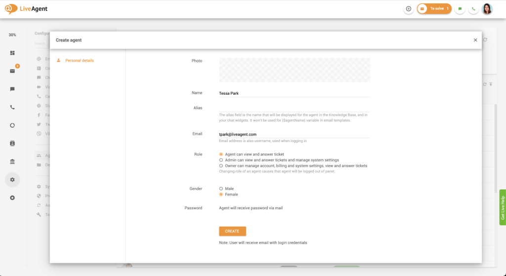 Skapa agent-formulär