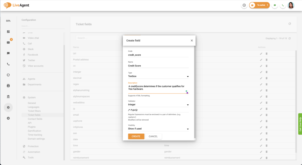 Skapa ett ärendefält