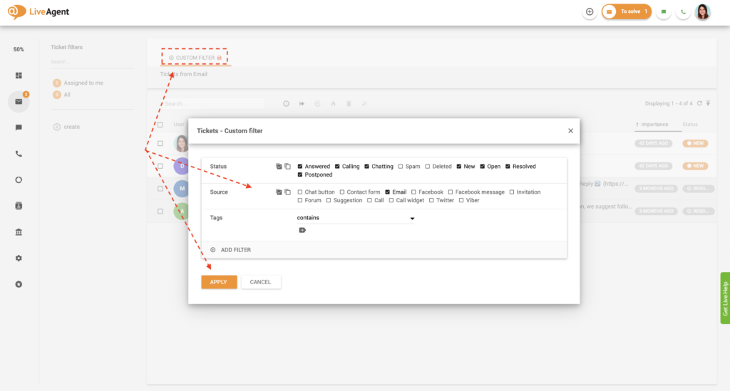 Alternativ för anpassat filter
