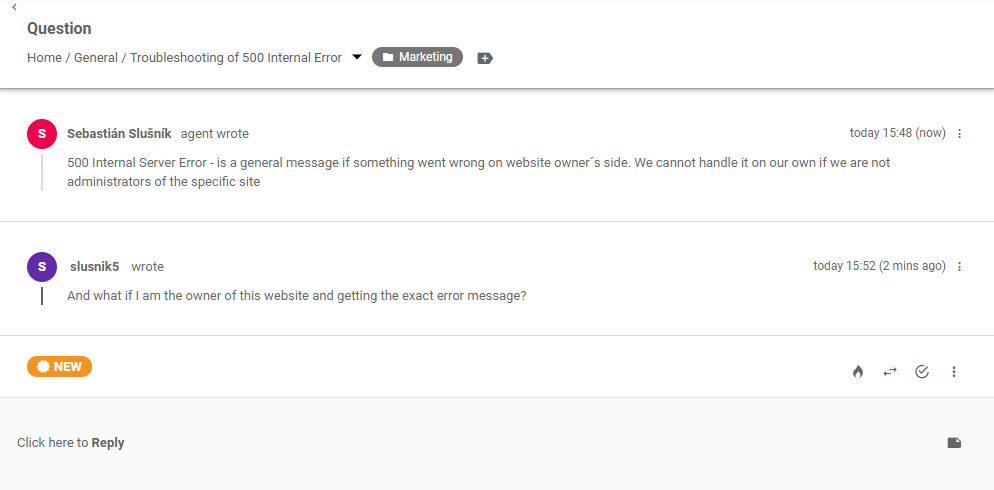 Kundforumärende i LiveAgent