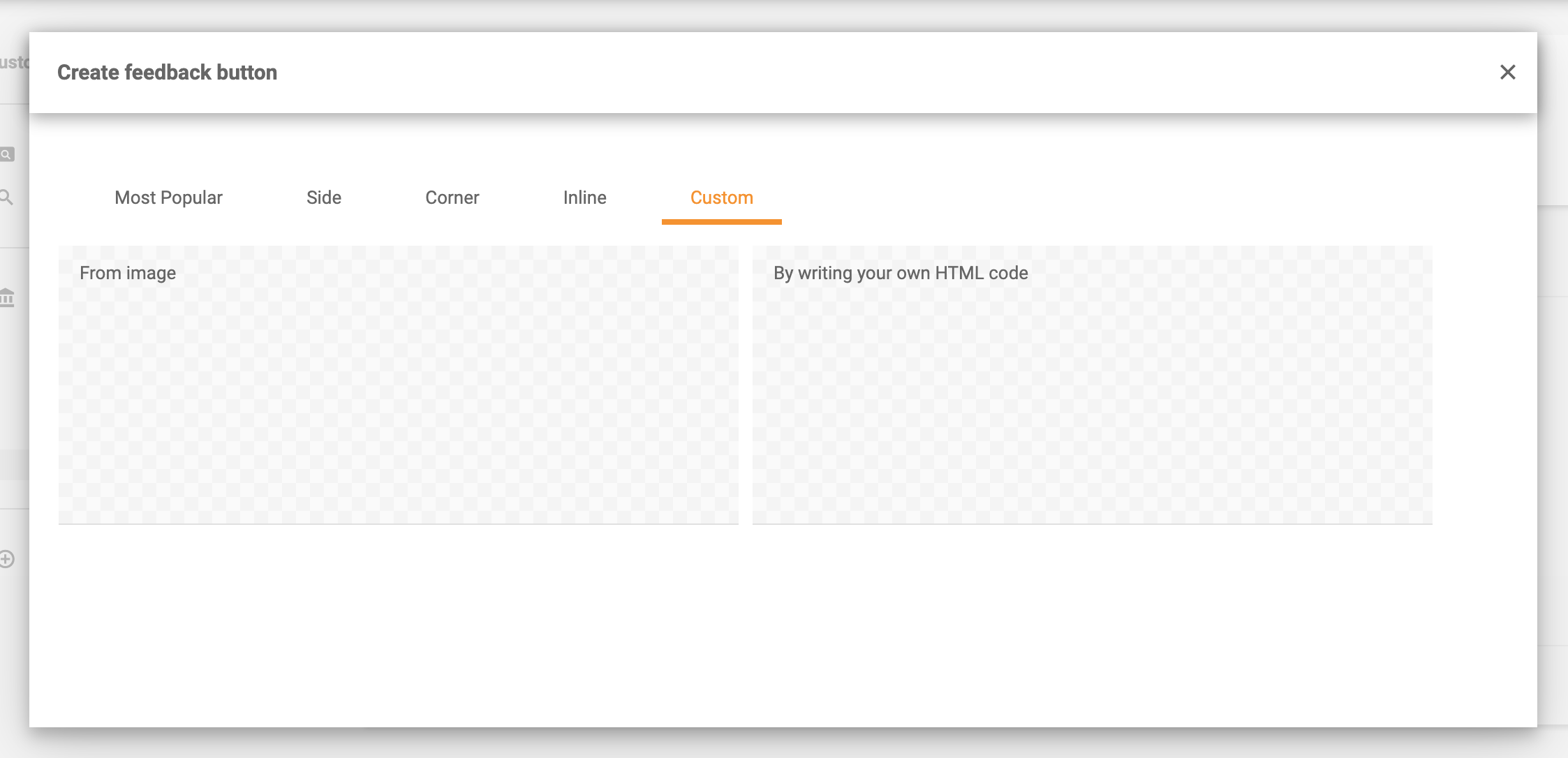 Anpassade feedbackknappar