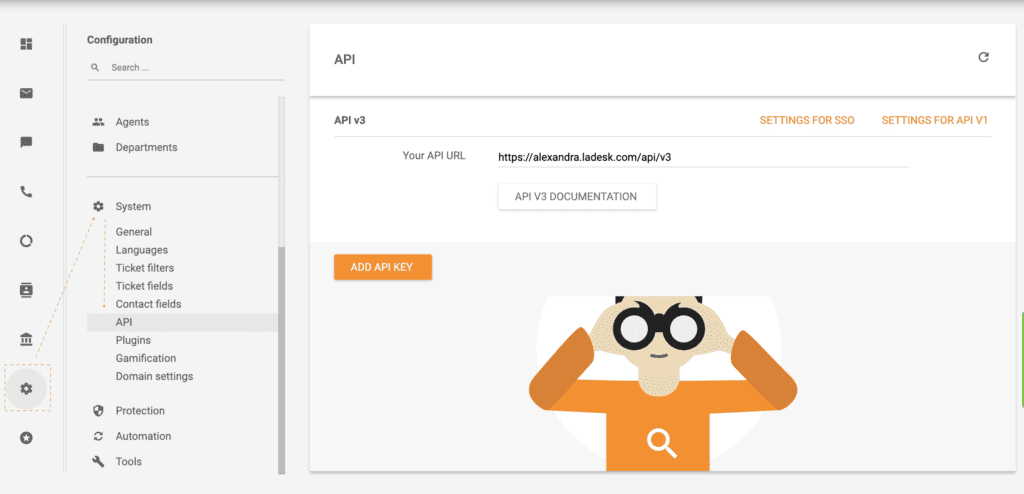 LiveAgent API-exempel