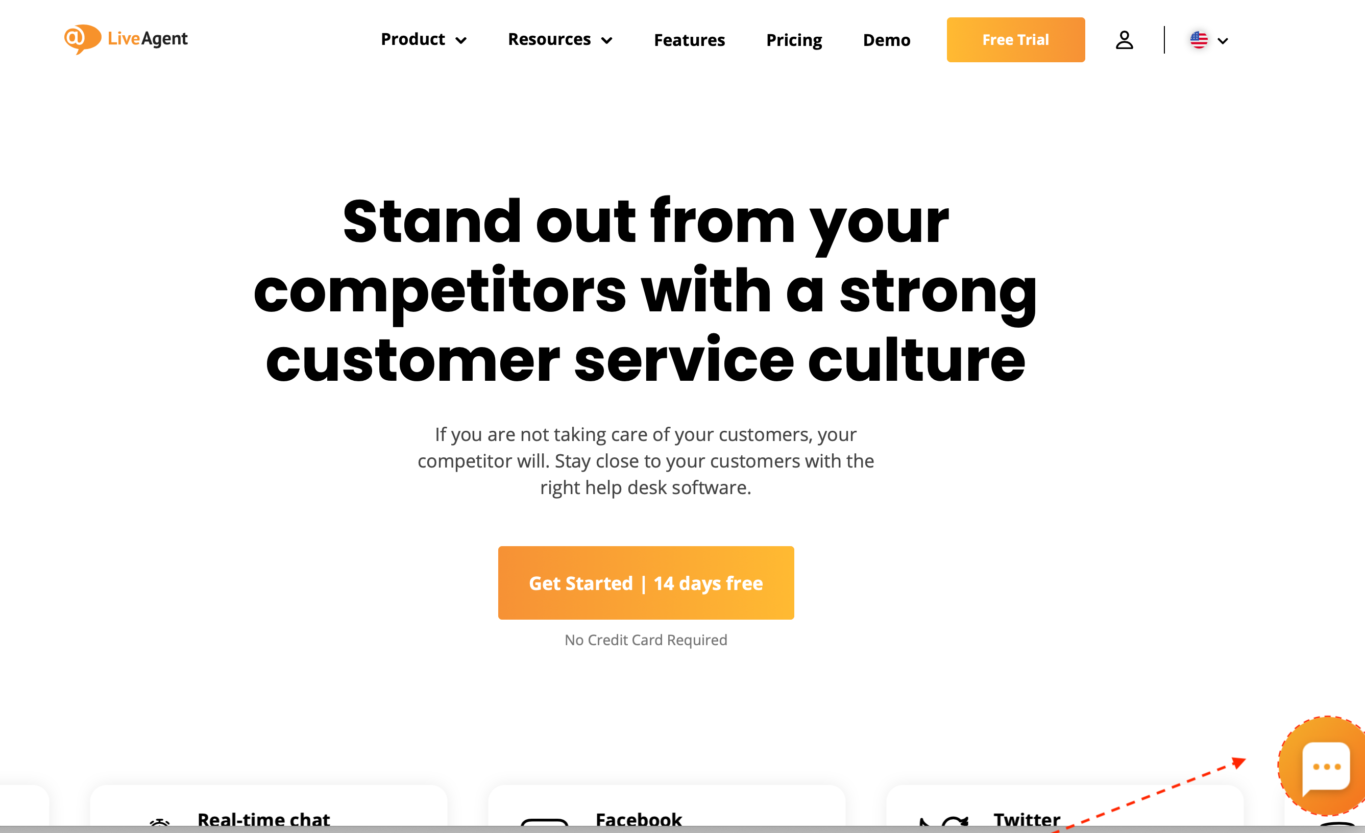 LiveAgent chat button example