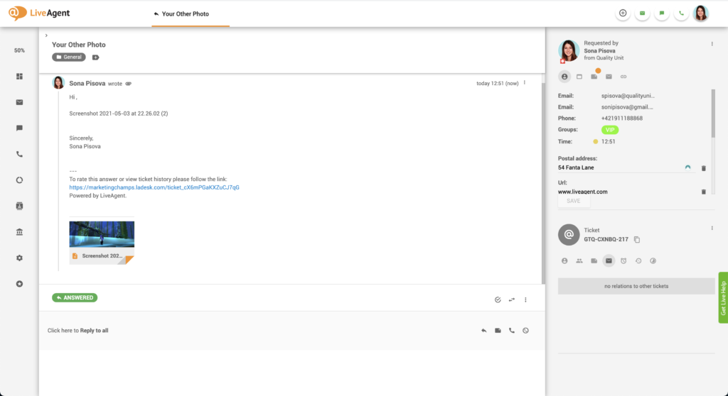 Inklistrade bildbilagor i e-post