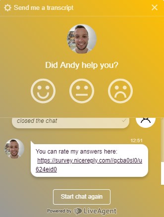 Agentrankning i livechatt - LiveAgent