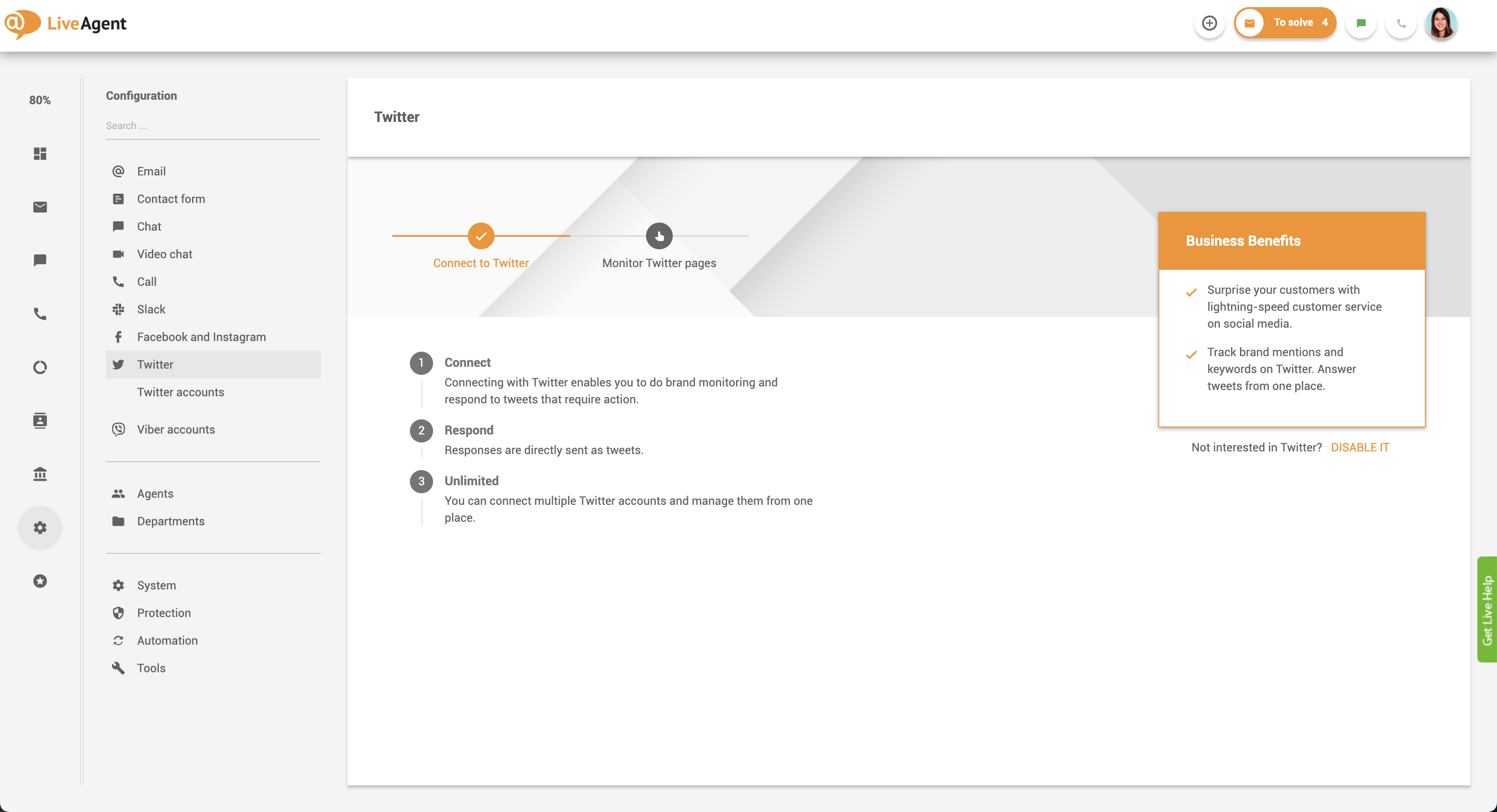 Anslut Twitter till universell inkorg
