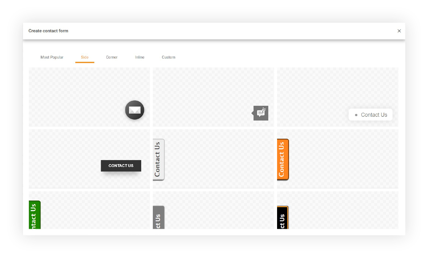 LiveAgent kontaktformulär galleri