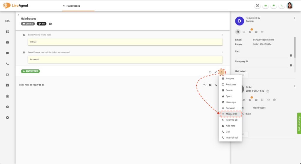 Ärendesammanslagningsfunktion