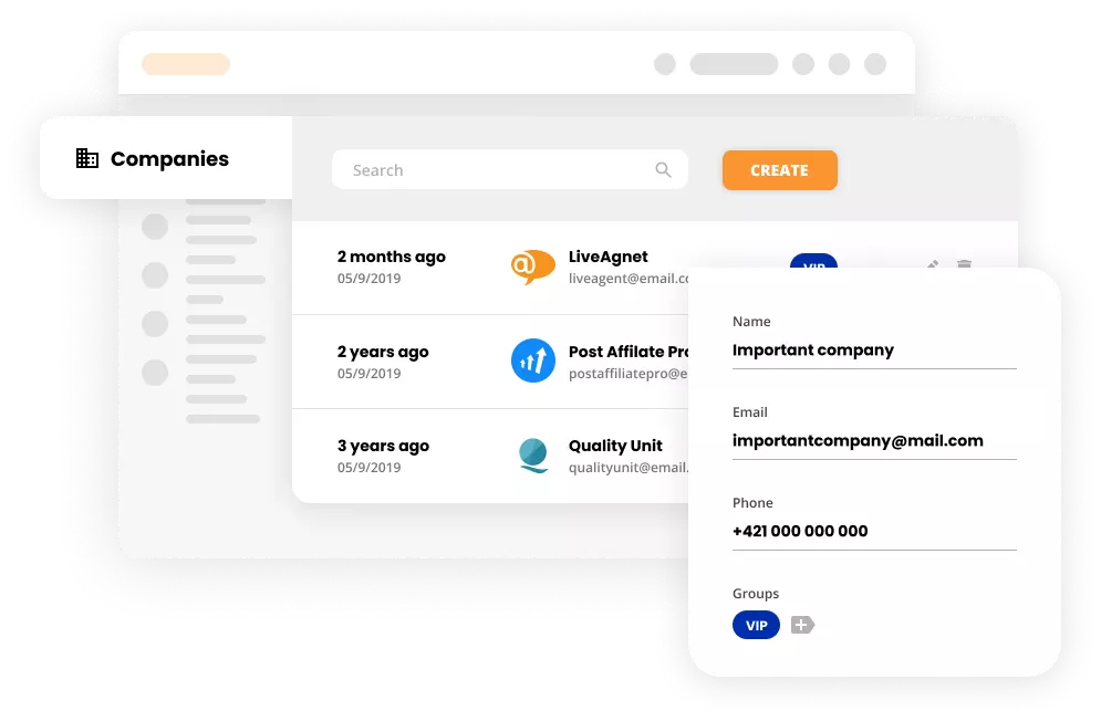 Mockup av företagsfunktion