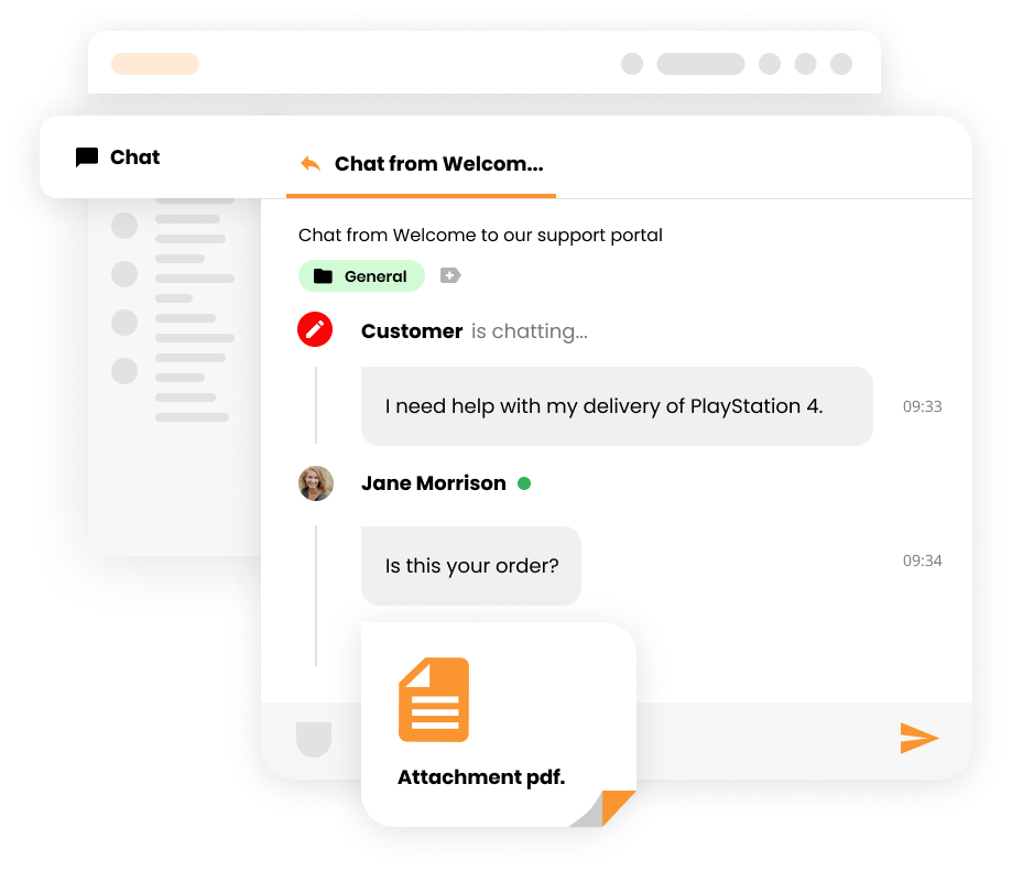 Lägg till en bilaga i ärenden - LiveAgent helpdesk-funktion